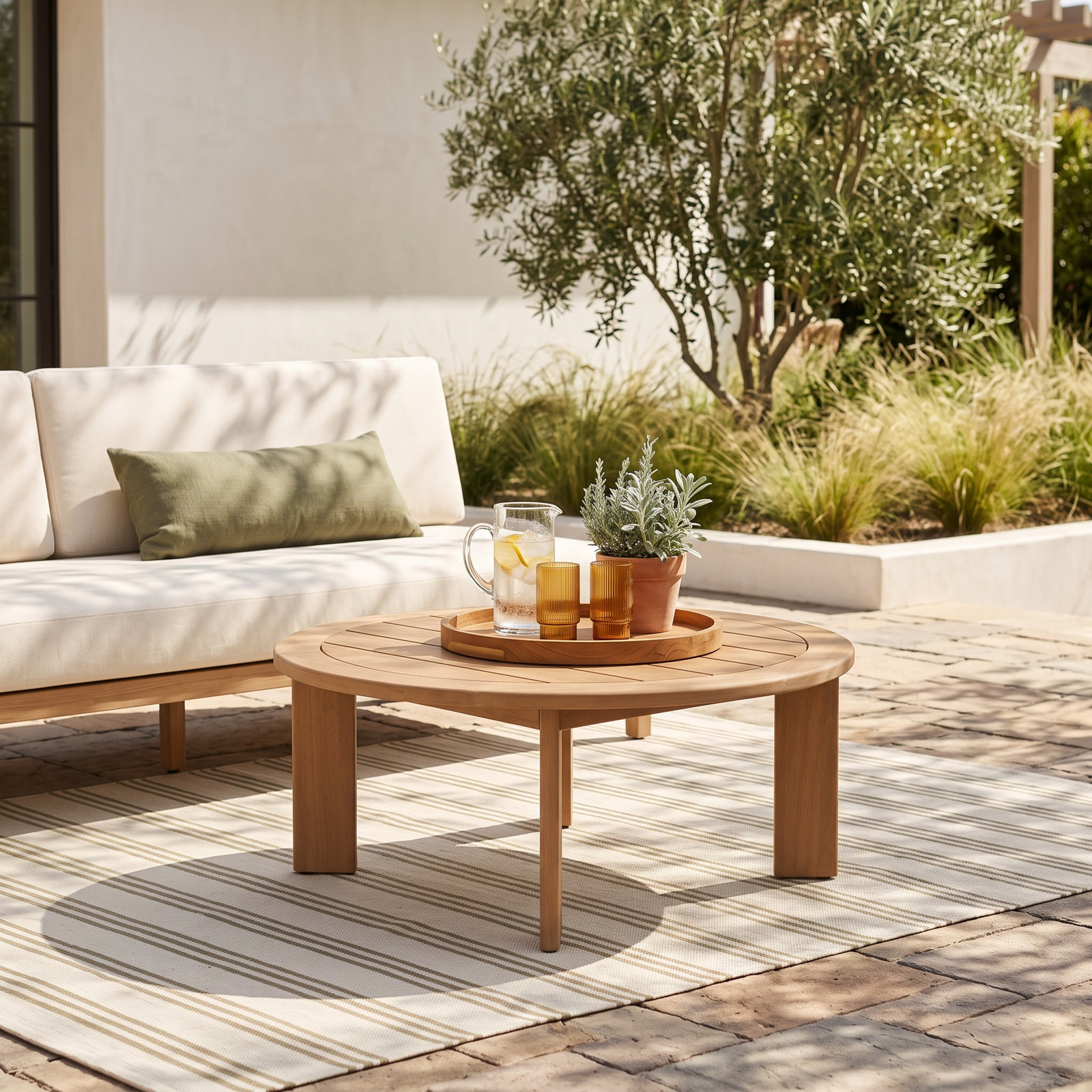 Frances 32" Eucalyptus Patio Table