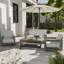 Causeuse en aluminium avec coussins Marjani