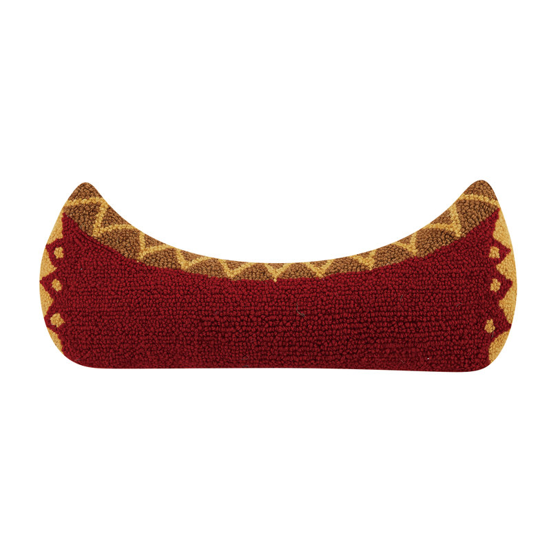 Canoe Shaped Wool Hook Pillow