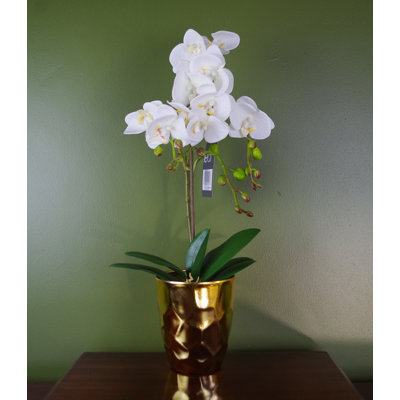 Artificial Faux Floral in Plastic Pot