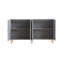 Armoire moderne en bois laqué gris 4 portes-710965306