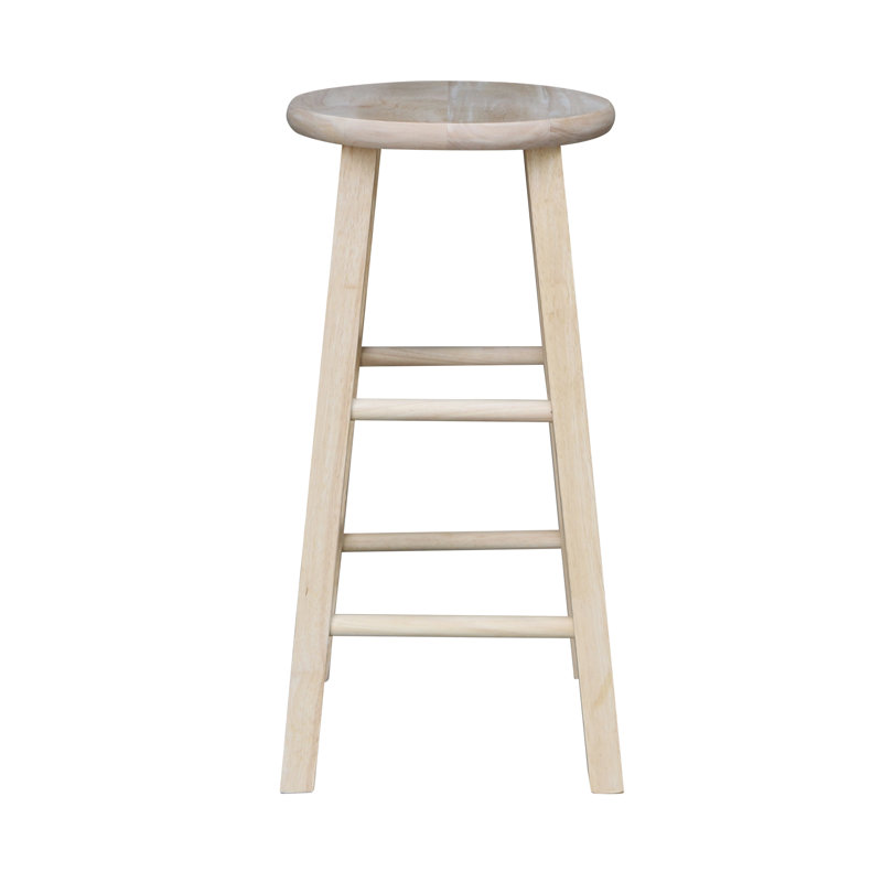 Maner Solid Wood Counter Stool, Unfinished, Counter Stool (24" Seat Height)