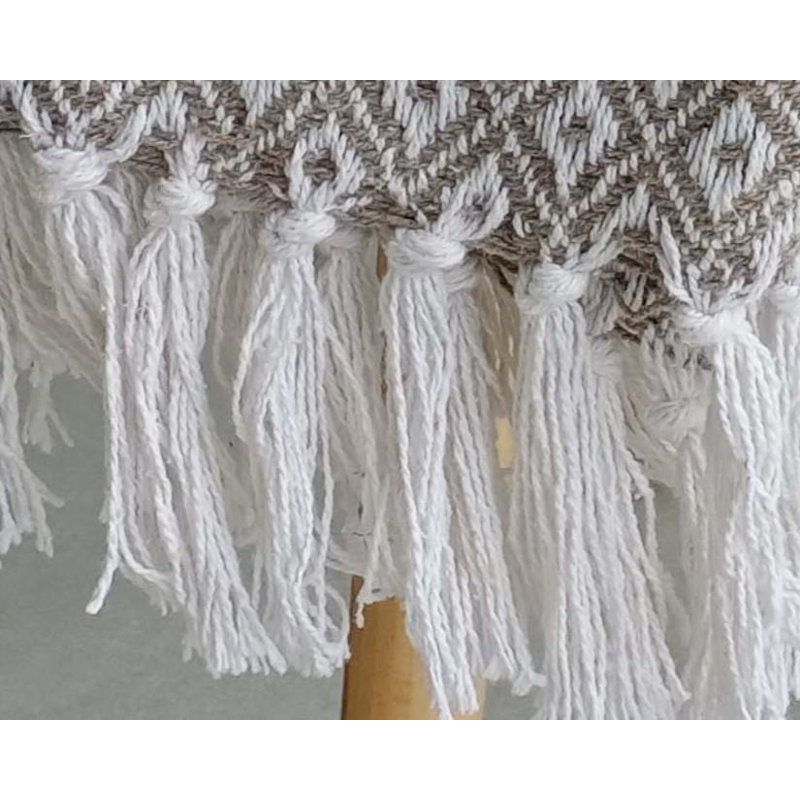Cimino Machine Woven Throw Blanket, Natural, W254 x L254cm