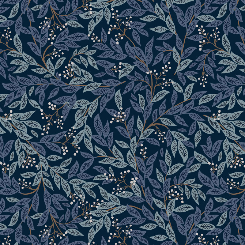 Edie Slipper Chair In Willowberry Navy, Willowberry Navy