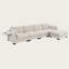 130" L-Shaped Modular Sectional Sofa with Folding Table, Charging, Storage, Ottoman, Chenille-265956223