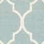 Tapis géométrique en laine / coton tissé à la main Rodgers - bleu clair / ivoire-1661747410