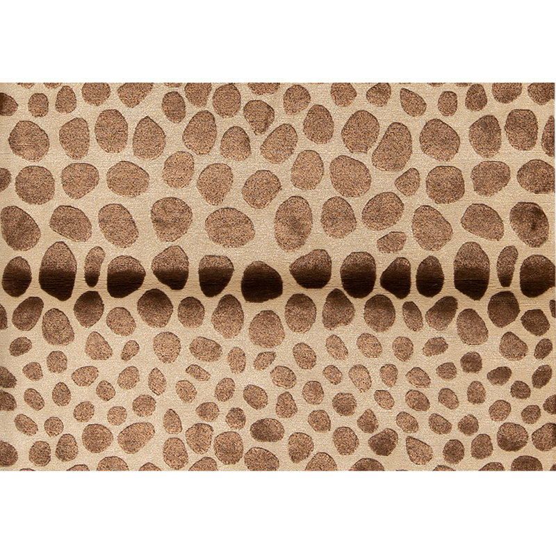 Hand Knotted Wool Animal Print Area Rug in Beige