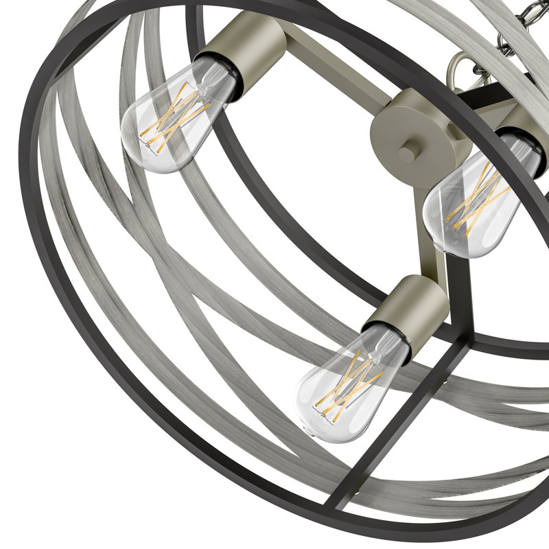 3 - Light Drum Chandelier Adjustable Hanging