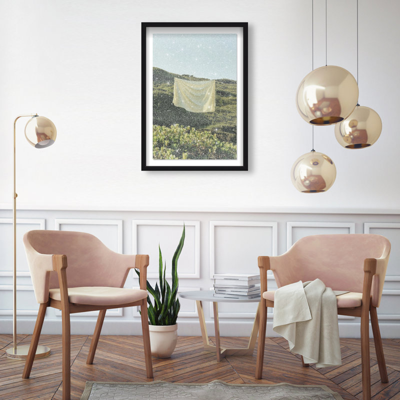 Floating Cotton II Print by Oliver Gal, 16.5"H x 11.5"W, Black Shadowbox