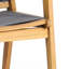 2 chaises de salle à manger en corde tressée gris foncé et bois - de 2 chaises transitionnelles (de 2), P 25,9 po x l 24,7 po