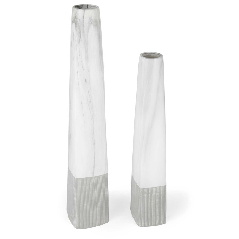 Raine Ceramic / Porcelain Floor Vase, 32" H x 6" W x 6" D