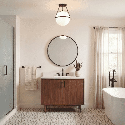 Amirah Glass Semi Flush Mount