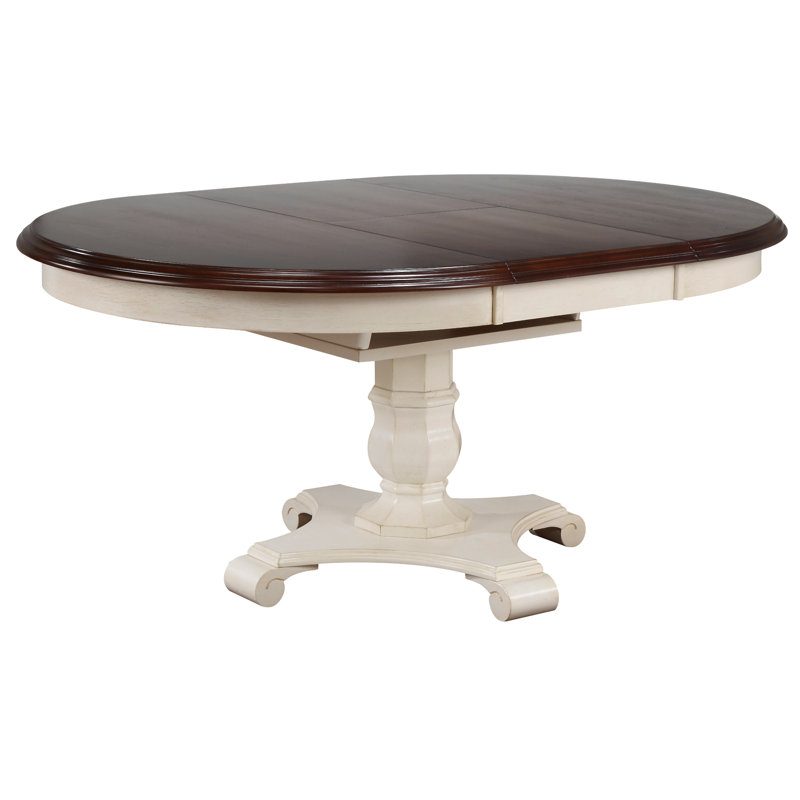 Azura 4 - Person Solid Wood Top Pedestal Dining Set, Antique White