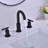 Brass Widespread 2 Handle Bathroom Sink Faucet 8 inch Vanity Faucet with Drain-89723646
