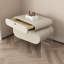 Table de chevet ovale en acrylique 19 po H 19,29 po x l 20,87 po