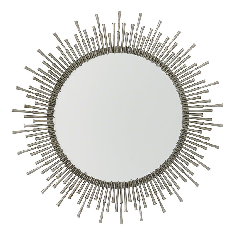 Spike Mirror, Antique Nickel