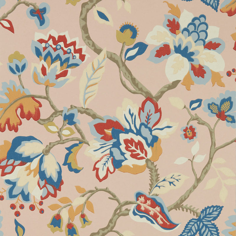 Amanpuri 10.05m x 52cm Matte Wallpaper Roll, Pink