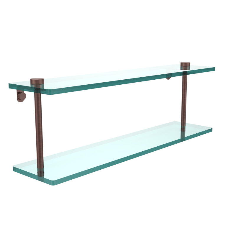 Gober 2 Piece Tiered Shelf, Antique Copper, 22"