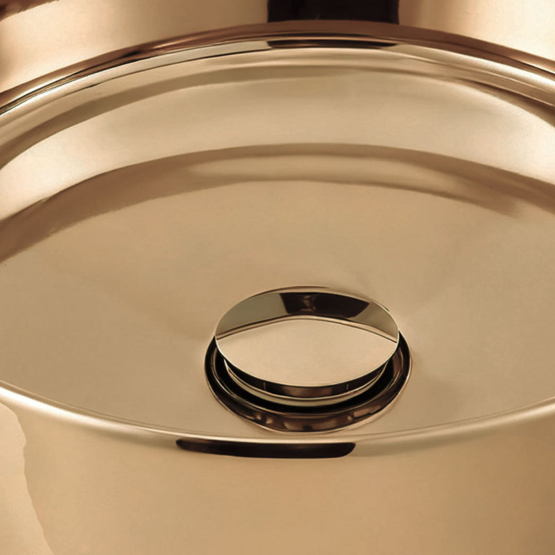 Metro Lane 360mm L x 360mm W Ceramic Circular Sink, Glossy Bronze