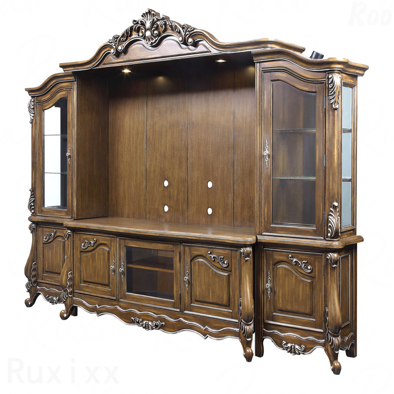 Meuble audio-vidéo finition chêne antique