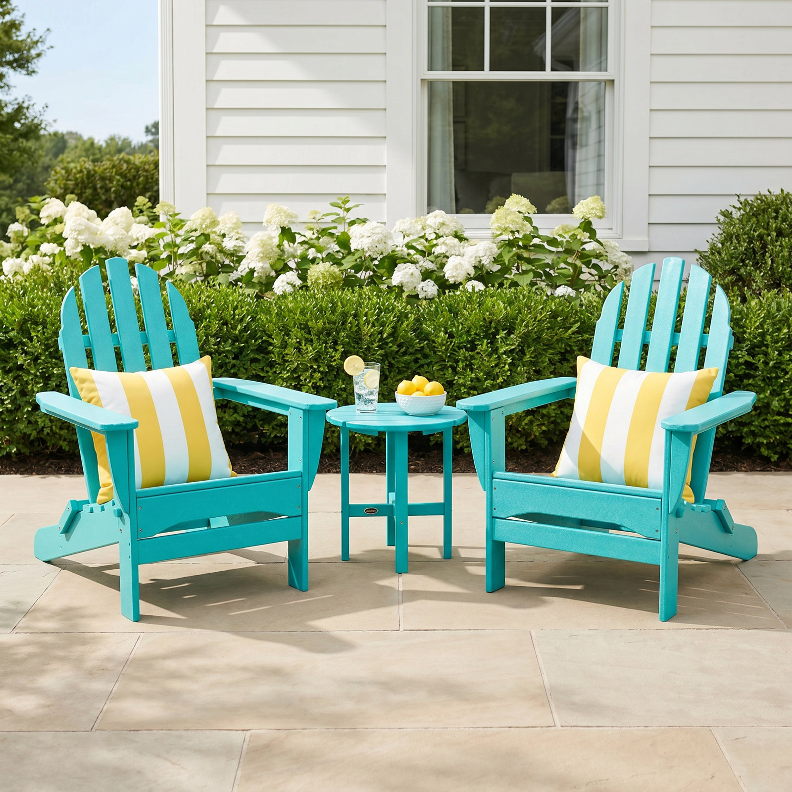 POLYWOOD® Classic Adirondack 2-Person Patio Seating Group, Aruba