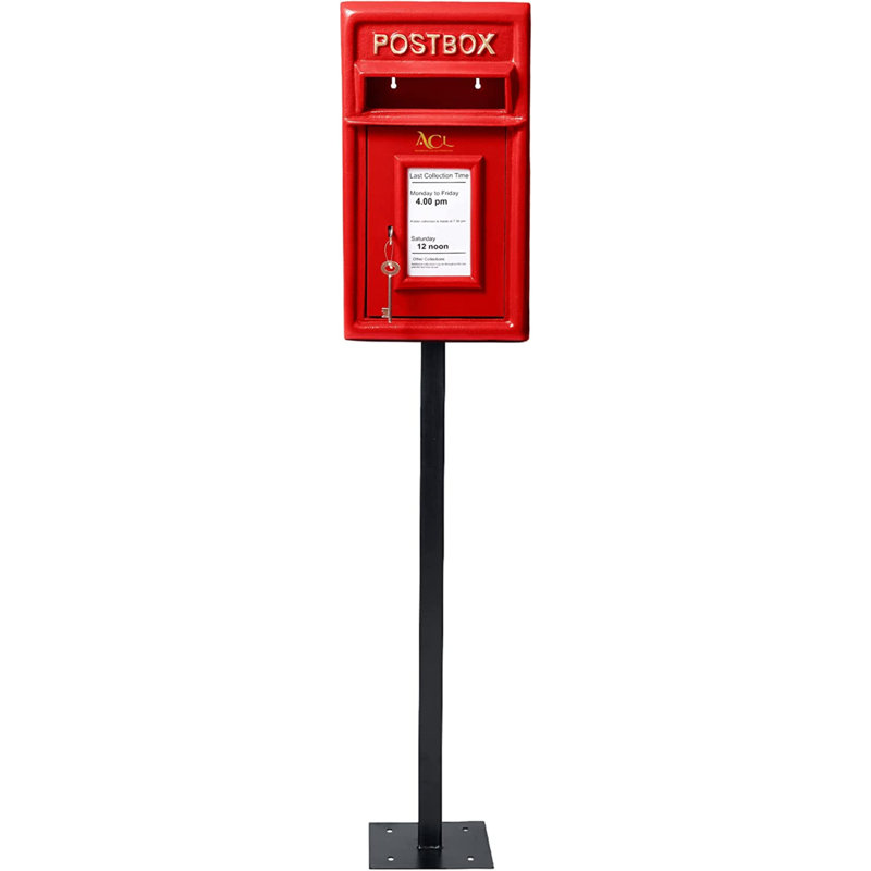 Post Box, Red, 44cm H x 20cm H x 25cm D