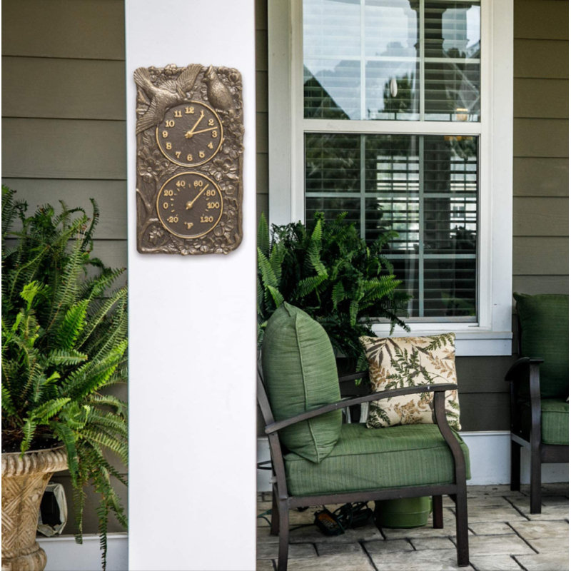 8'' Outdoor Clock Thermometer