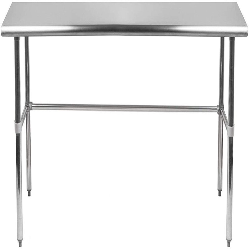 Table de préparation commerciale en acier inoxydable H 35 po x l 72 po x P 30 po Express KitchQuip