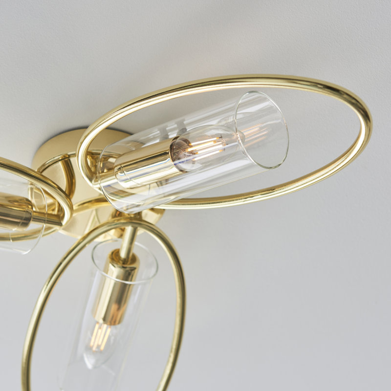 Aaban 3Lt Semi Flush, Brass