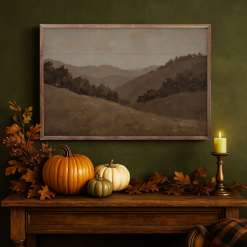 Paysage beige, H 24 po x l 36 po