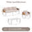 5-Person Aluminum Patio Sectional Conversation Set With Coffee Table & Thick Cushions-127923439