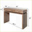 Table basse rustique en bois manufacturé à 3 tiroirs, polyvalente pour les entrées et les couloirs