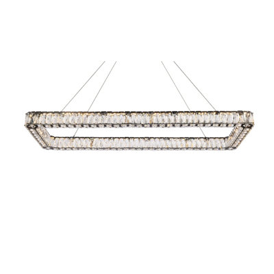 Luminaire suspendu simple rectangulaire à DEL 50 po Maart