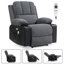 Electric Power Recliner Chair with Heat & 8-Point Vibration Massage, USB Charging, Wall Hugger Reclining Armchair-2116691506-2116691465