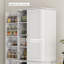 Armoire de cuisine 65 po, armoire de rangement moderne avec portes et tablettes, armoire autoportante pour la salle à manger-2100437926