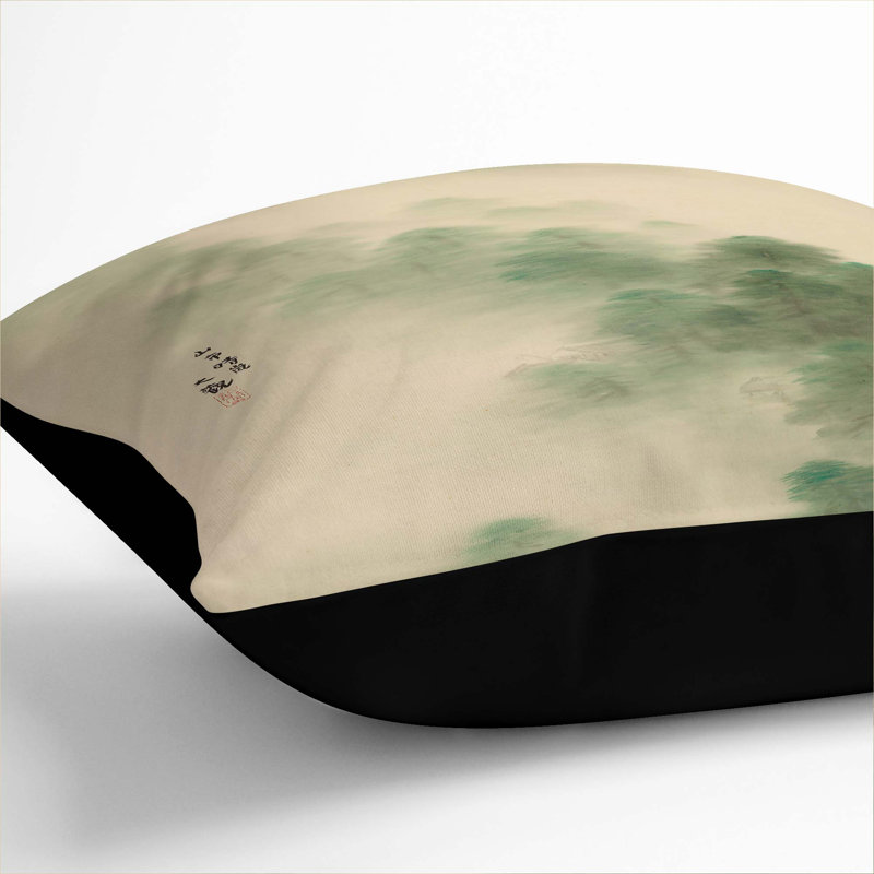 Square Throw Cushion, 40cm H x 40cm W x 15cm D, Black