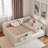 Velvet Upholstered Daybed With Side Storage Pockets And Grid Design-260049864-260049911
