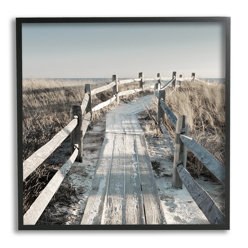 Au-397-Giclée, bord de mer, promenade de bord de mer par Danita Delimont, Giclée encadrée noir minuit