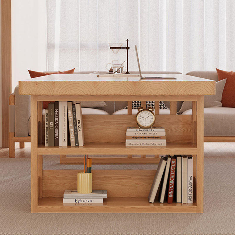 Bureau rectangulaire en bois massif Burlywood, H 29,53 po x l 62,99 po x P 27,56 po