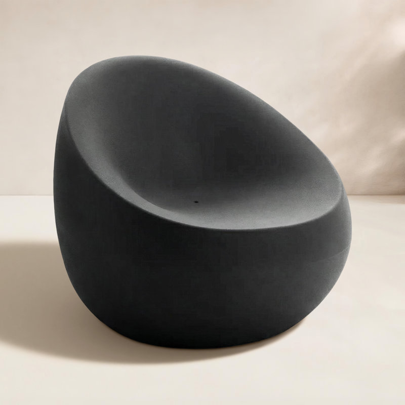 Stone Patio Chair, Black