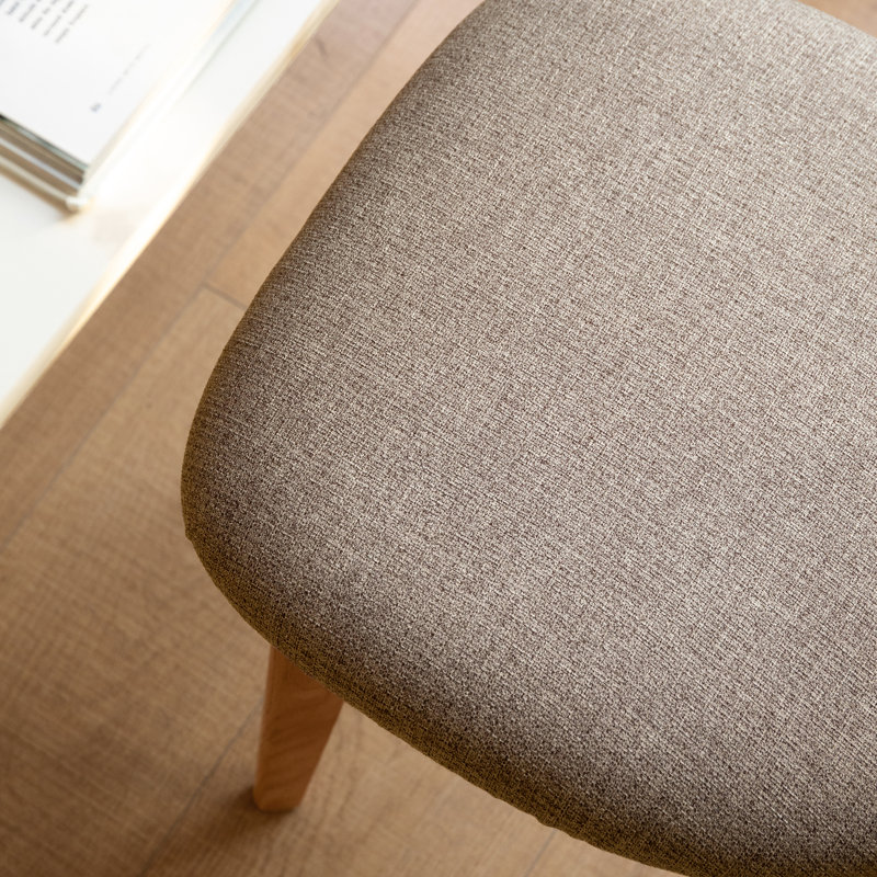 Ensemble de 2 chaises de salle à manger avec revêtement confortable et bois durable de qualité FAS, 2, Gris, Bois naturel