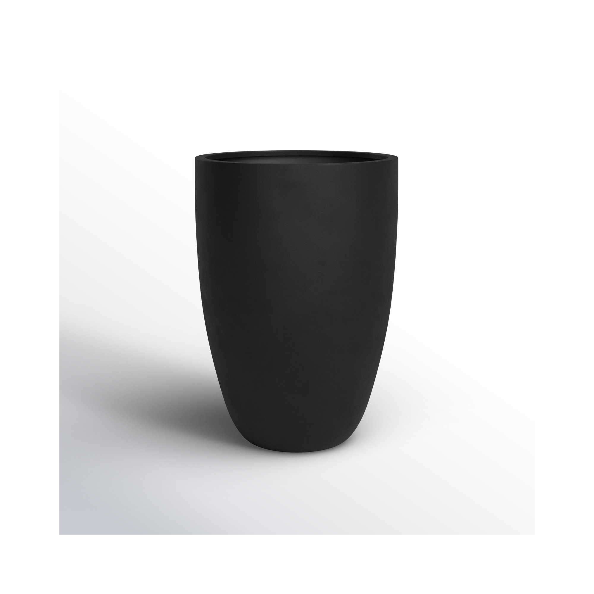 Elbe Handmade Pot Planter, 28" H x 20.5" W x 20.5" D, Black
