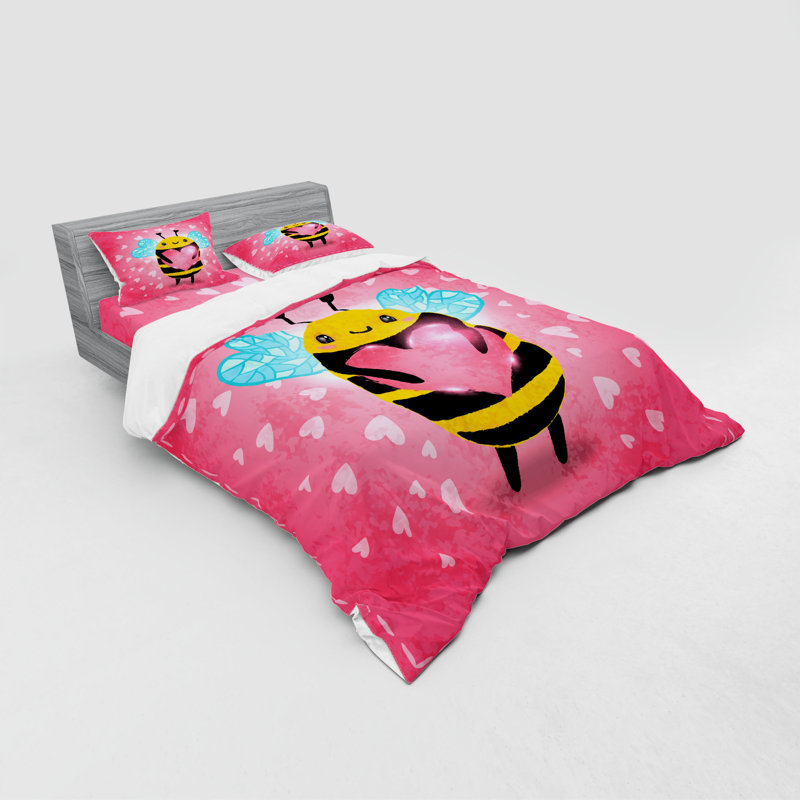 Ensemble de housse de couette à abeilles grand, Housse de couette grand + 3 pièces supplémentair