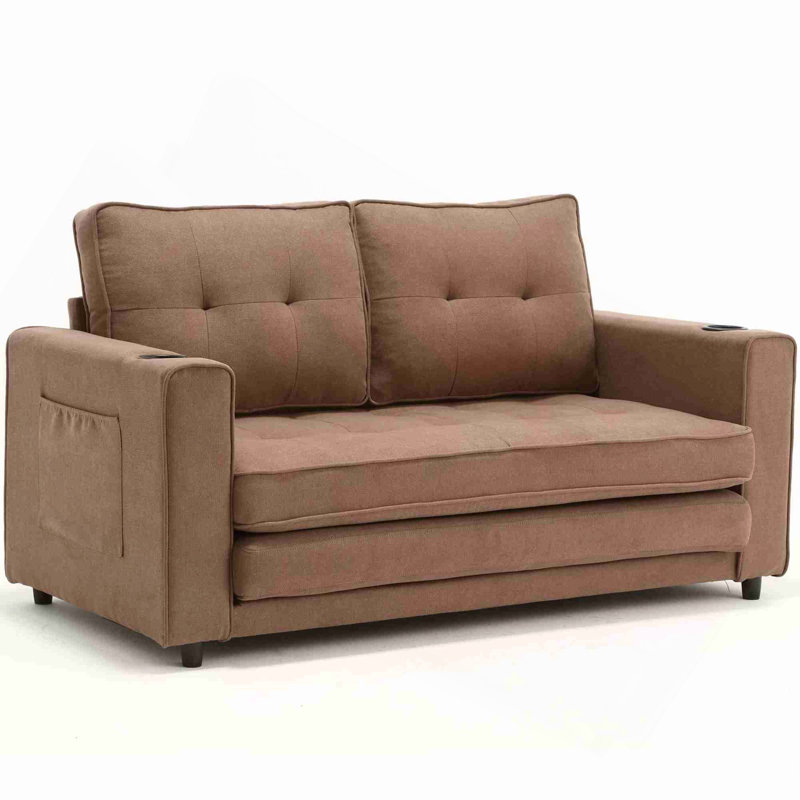 Canapé-lit convertible 3-en-1 à futon convertible pour utilisation polyvalente dans divers espaces de vie