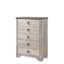 Commode à 5 tiroirs en bois flotté de style chalet vieilli 1Pc