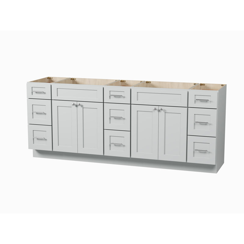 84 Base de meuble-lavabo double 84 seulement, Gris