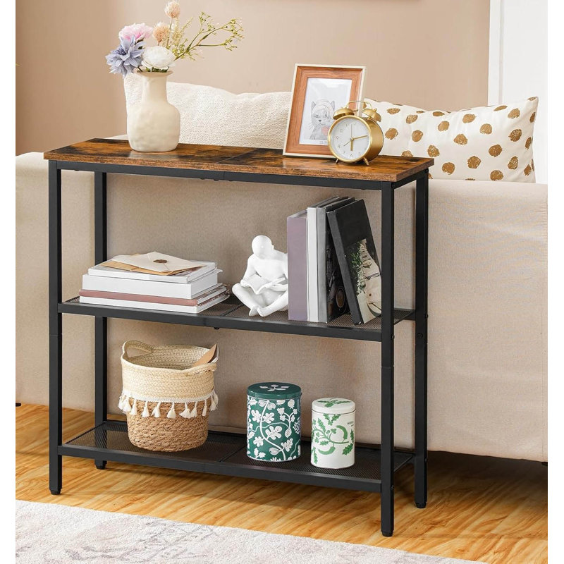 75cm Console Table, Rustic Brown