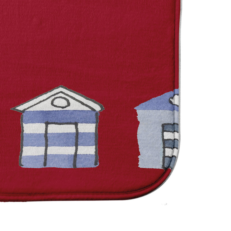 Tapis de bain Donahue, l 21 po x L 34 po, Rouge