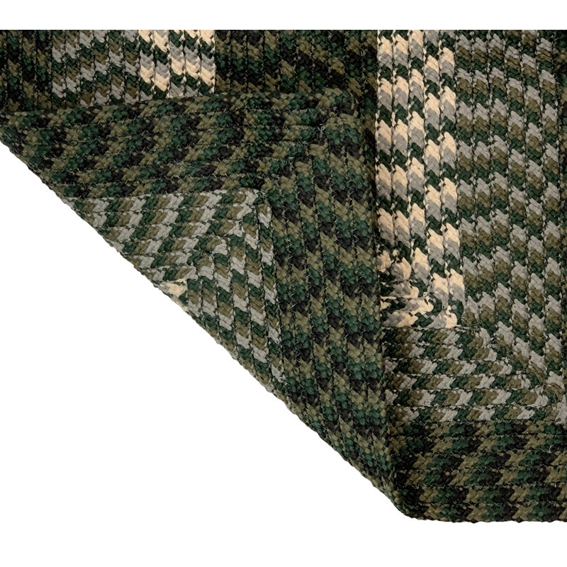 Orme Hand Braided Hunter Area Rug, L-Shape 24" x 48" x 48"