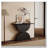 47''Double Semi-Circles 3d Hammer-Shaped Texture Base Wood Console Table